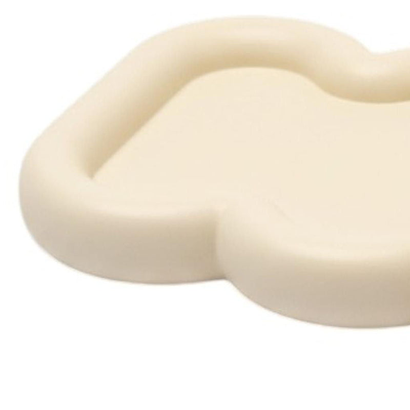 Resin Handmade Curvy Scalloped Trinket Tray - Light Yellow