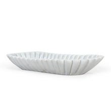 Load image into Gallery viewer, Marble Fluted Oblong Tray - White
