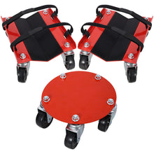 Load image into Gallery viewer, Heavy Duty Snowmobile Dolly V Slide With 2.5" Swivel Casters, Rubber Pad, 1500Lbs Capacity Steel - Red
