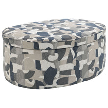 Load image into Gallery viewer, St. Helena - Oval Storage Ottoman With Removable Top - Indigo
