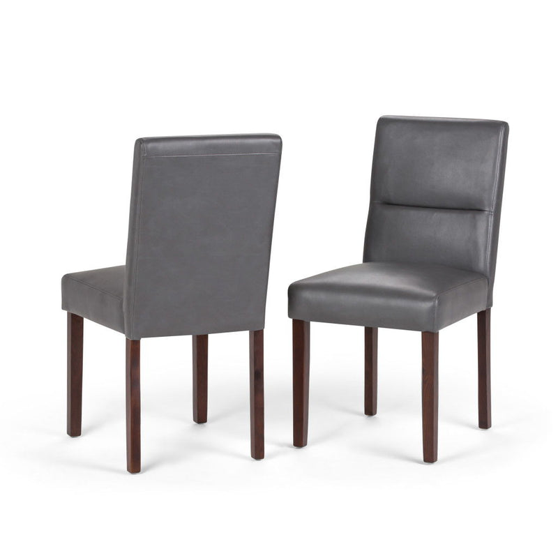 Dining Parsons Wood Chairs (Set of 2) - Brown / Gray