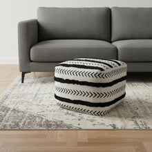 Load image into Gallery viewer, Cotton Square Ottoman - White
