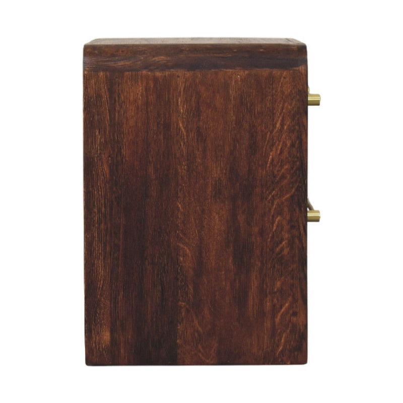 23" Wood Two Drawer Nightstand - Brown