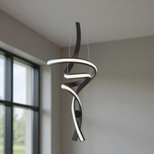 Load image into Gallery viewer, 2 Light Metal LED Dimmable Chandelier - Black
