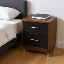 Load image into Gallery viewer, Mod Drawer Nightstand - Dark Walnut And Black
