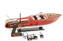 Load image into Gallery viewer, Hand Painted Decorative Boat - Red / White / Brown
