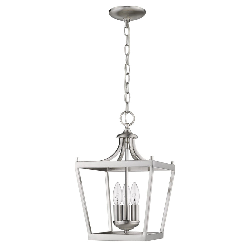 Metal Tapered Hanging Light - Vintage Silver