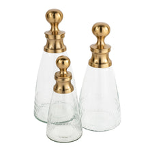 Load image into Gallery viewer, Decorative Bottle Tabletop Sculpture (Set of 3) - Gold
