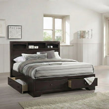 Load image into Gallery viewer, Queen Size Bed With Storage Drawers And Headboard - Brown Mix
