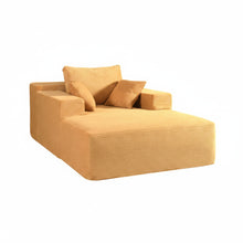 Load image into Gallery viewer, Convertible Chaise Lounge Chair With Wide Armrest &amp; Throw Pillows
