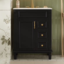 Load image into Gallery viewer, Bathroom Vanity With Sink, Compact Cabinet &amp; 2 Drawers And Adjustable Shelf
