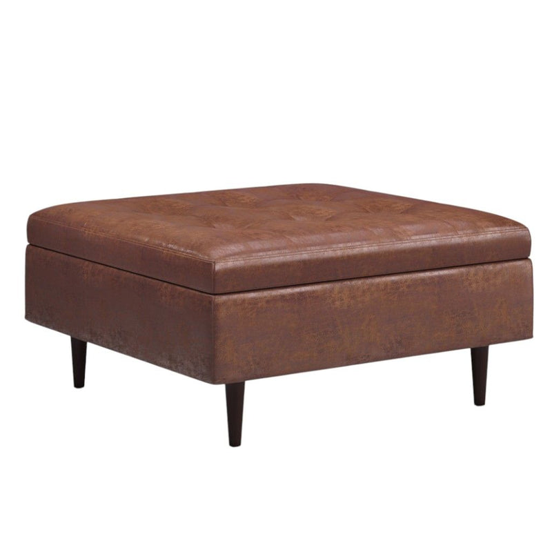 38" Upholstery Storage Ottoman - Brown