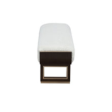 Load image into Gallery viewer, West Kensington - Accent Bench - Cream Puff / Medium Espresso
