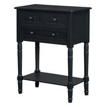 Load image into Gallery viewer, Console Table With Shelf Three Drawers - Black
