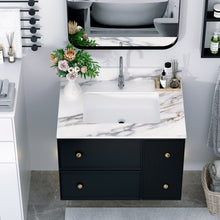 Load image into Gallery viewer, Elegant Vanity Top With Undermount Sink And Backsplash, Sintered Stone
