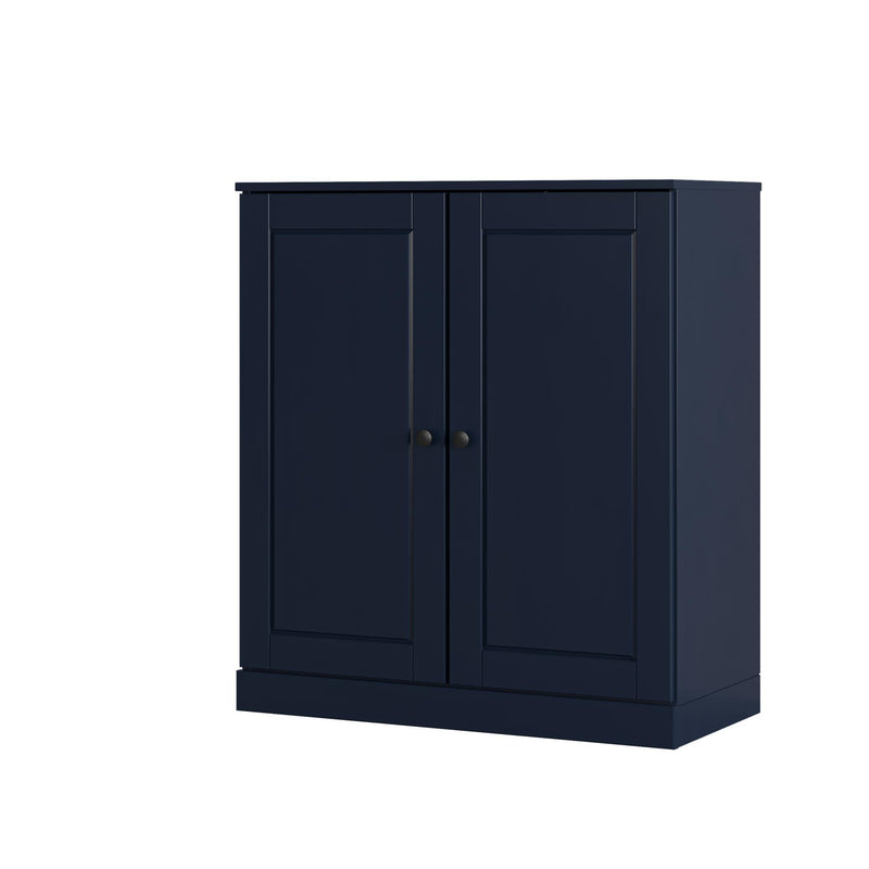Twenty Pair Solid Woodshoe Storage Cabinet (752368) - Navy Blue