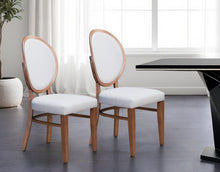 Load image into Gallery viewer, Upholstered Fabric King Louis Back Dining Side Chairs (Set of 2) - Light Gray
