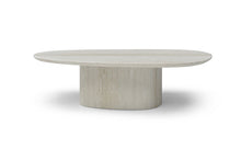 Load image into Gallery viewer, Marble Oval Pedestal Coffee Table - Beige
