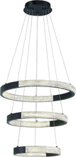 Load image into Gallery viewer, Candle Style 3 Light Metal LED Dimmable Chandelier - Black
