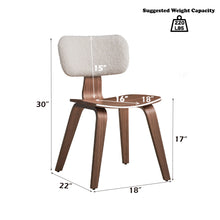 Load image into Gallery viewer, Casson - Boucle 7 Walnut Side Chair (Set of 2) - White / Walnut
