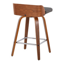 Load image into Gallery viewer, Maya - Mid Century Modern Fixed Height Counter Stool &amp; Swivel With Square Footrest (Set of 2)
