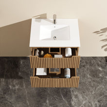 Load image into Gallery viewer, 24" Wall Mount Bathroom Vanity Cabinet Floating (Cabinet Only) - Walnut
