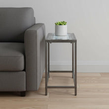 Load image into Gallery viewer, Tile End Table - Gray And White
