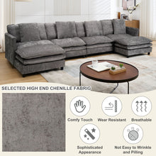 Load image into Gallery viewer, Modular U Shaped Sofa, With Adjustable Layout For Comfort And Durability - Gray
