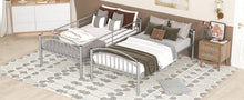 Load image into Gallery viewer, Twin Over Twin Metal Bunk Bed,Divided into Two Beds(Silver){OLD SKU:MF280424AAN}
