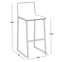 Load image into Gallery viewer, Mara - Contemporary Upholstered Barstool (Set of 2)
