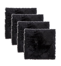 Load image into Gallery viewer, 17" X 17" Wool Chair Pads (Set of 4) - Black
