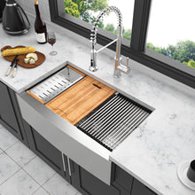 Load image into Gallery viewer, Classic Ceramic Farmhouse Sink Workstation Single Bowl With Durable Finish
