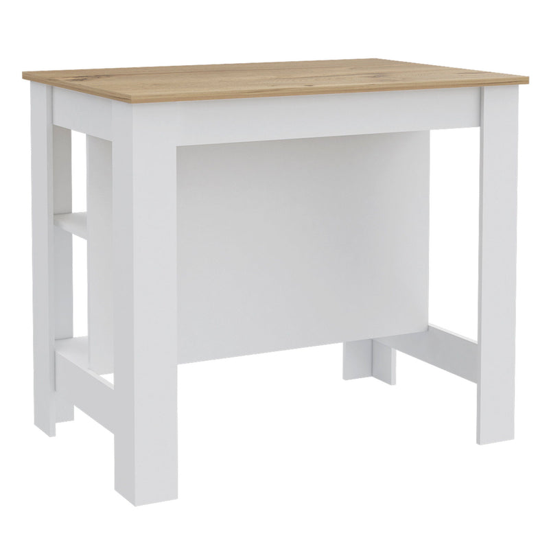 41" Kitchen Island With Storage - White