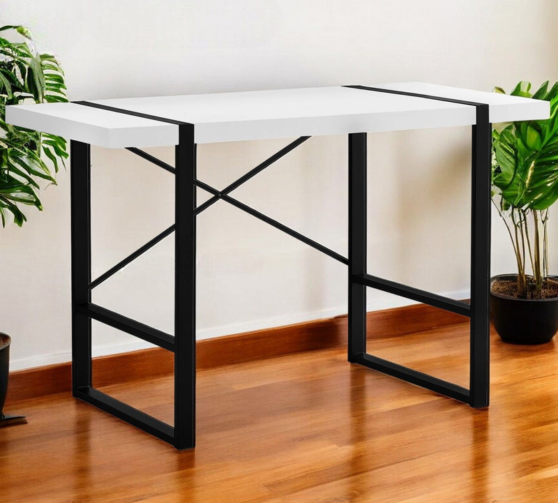 24" Computer Desk - White And Black