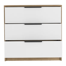 Load image into Gallery viewer, Three Drawer Dresser - White And Natural
