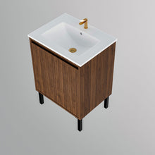 Load image into Gallery viewer, Bathroom Vanity With Ceramic Sink, Floor-Standing Design, Soft-Closing Drawers
