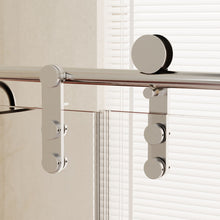 Load image into Gallery viewer, Frameless Single Sliding Shower Doors With Towel Rail &amp; Handle
