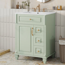 Load image into Gallery viewer, Freestanding Bathroom Vanity With Sink, 3 Drawers &amp; Flip-Out Drawer
