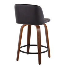 Load image into Gallery viewer, Toriano - Mid Century Modern, Fixed Height Counter Stool &amp; Swivel And Round Footrest (Set of 2)
