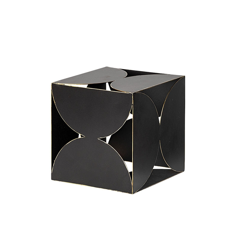 Contemporary Geo Cube Sculpture (392474) - Black