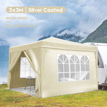 Load image into Gallery viewer, 10'X10' Folding Canopy With 4 Removable Sidewalls Outdoor Event Shelter UPF 50+ Gazebo Portable Tents For Parties Beach Camping Wedding Ez Pop Up Canopy 4 Pieces Weight Bag + Carry Bag

