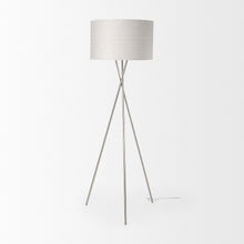 Load image into Gallery viewer, Tripod Floor Lamp With Fabric Drum Shade - Beige
