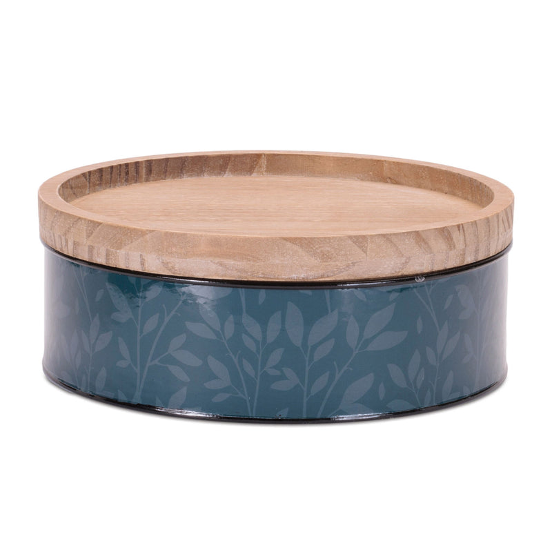Iron Decorative Canister (Set of 2) - Blue
