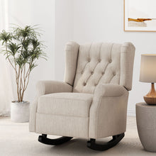 Load image into Gallery viewer, Sheila - Contemporary Fabric Tufted Wingback Rocking Chair
