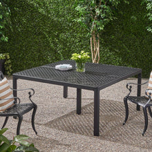 Load image into Gallery viewer, Outdoor Modern Aluminum Dining Table With Woven Accents
