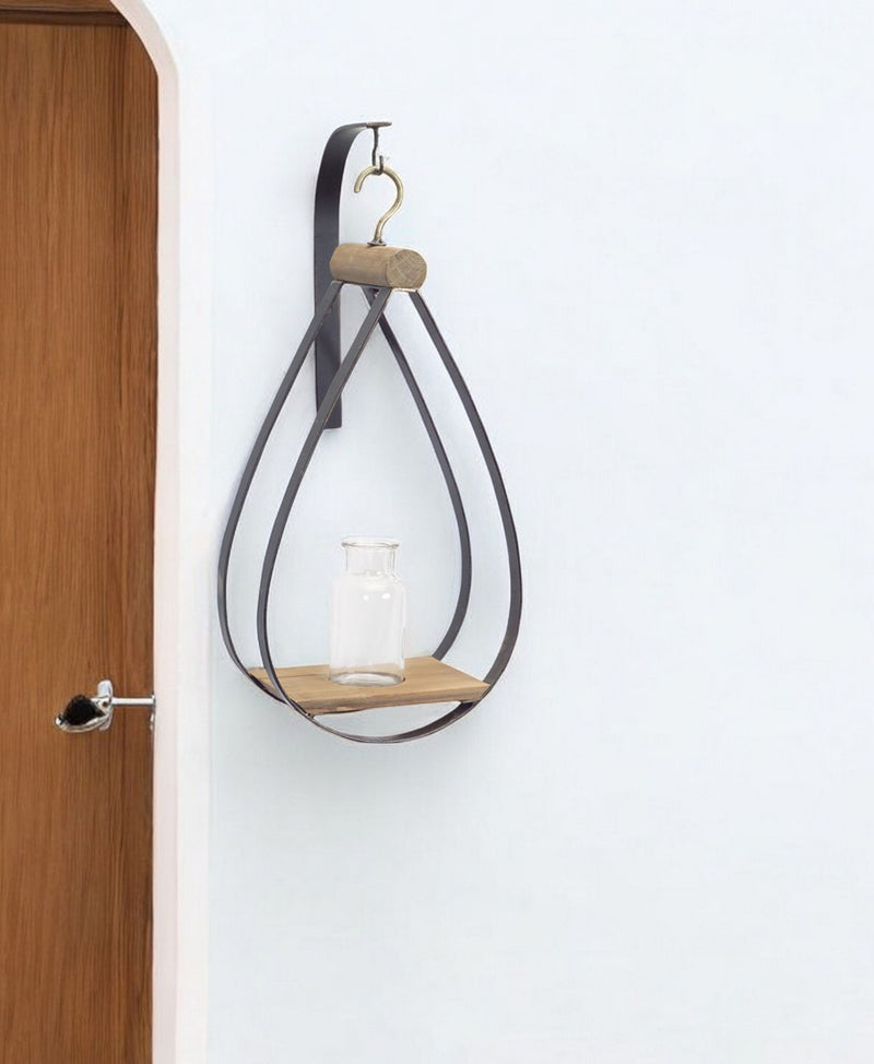 Cylinder Wall Vase (Set of 2) - Black / Brown / Clear