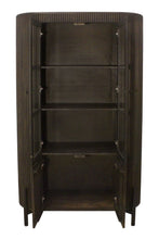 Load image into Gallery viewer, Solid Wood Iron Accent Cabinet With Four Doors - Espresso / Black
