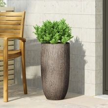 Load image into Gallery viewer, Magnesium Oxide Planter For Outdoor Use - Natural Wood

