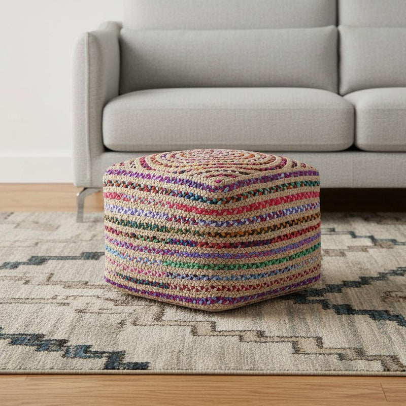 20" Pouf Ottoman - Blue