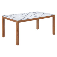Load image into Gallery viewer, 63" Wood And Solid Wood Dining Table - White
